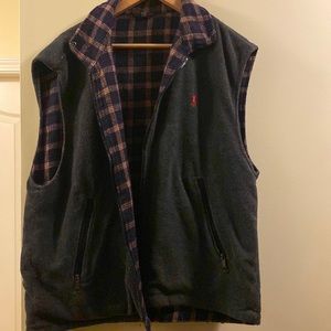 Polo reverse winter vest classic zipper pockets